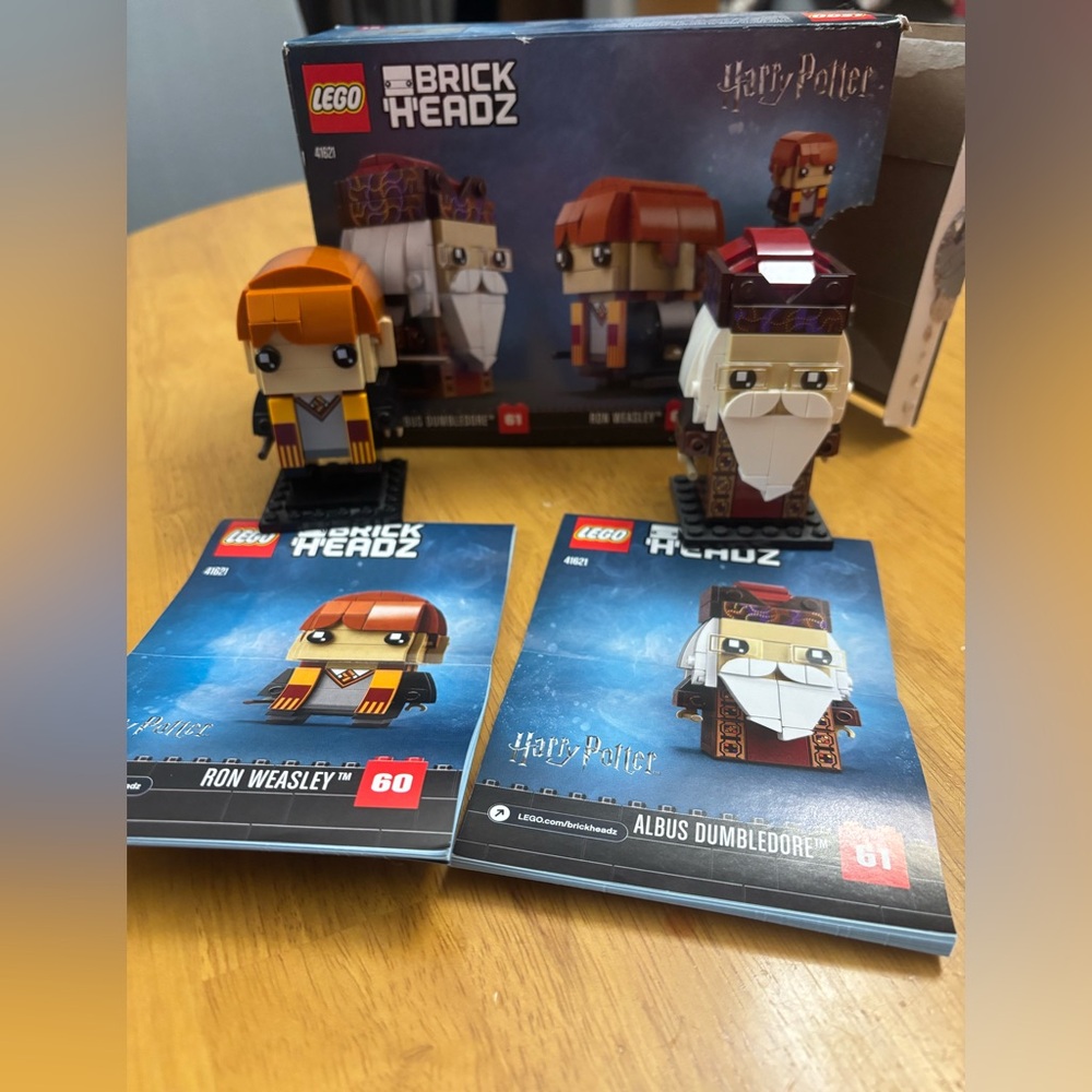 Harry Potter Brick Headz Lego set Albus Dumbledor and Ron Weasley